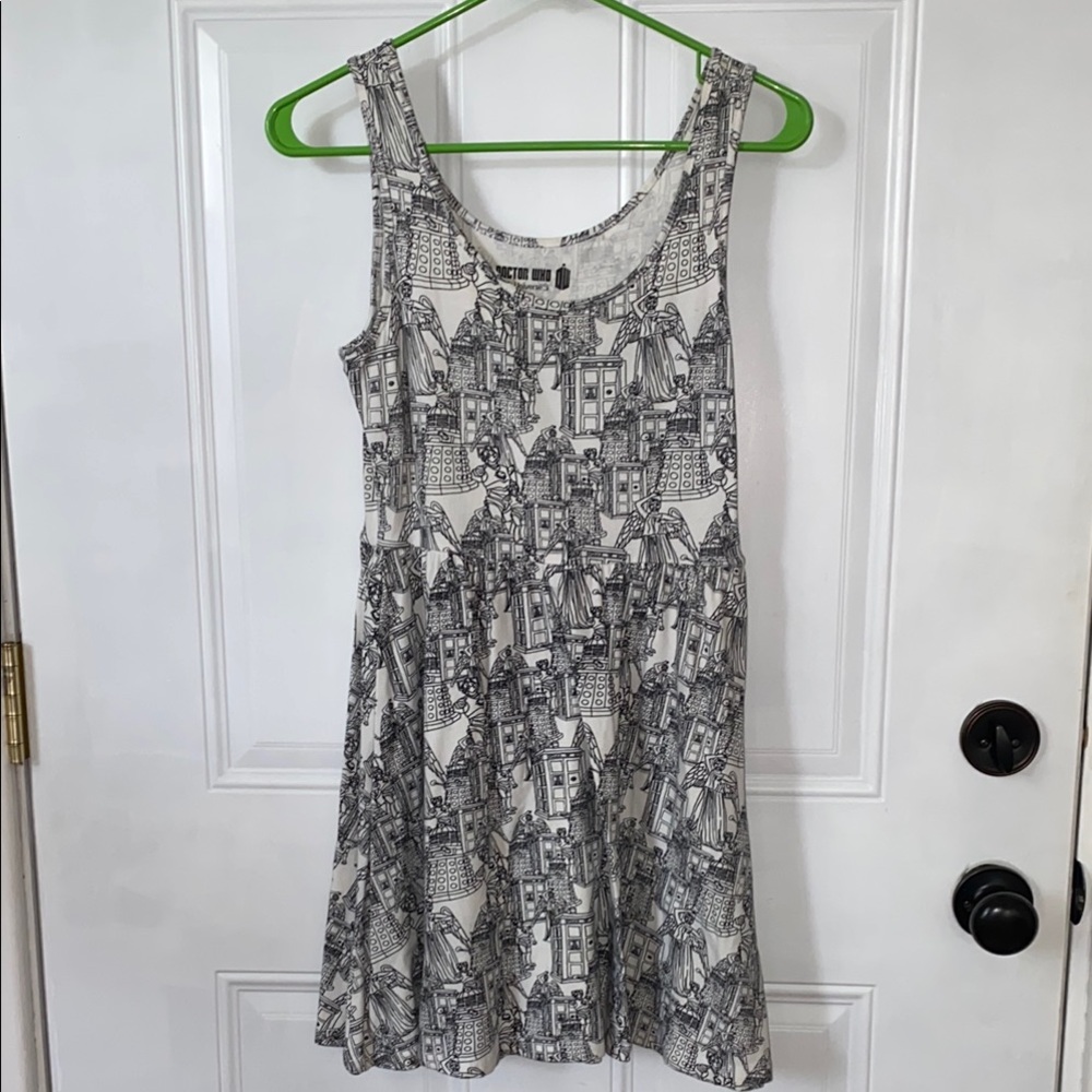 Her Universe Black and White TARDIS Mini Dress